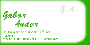 gabor ander business card